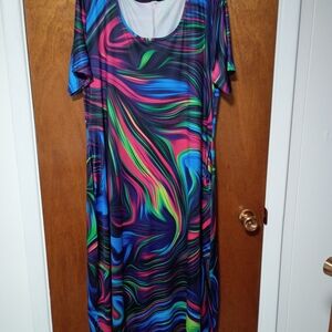 Colorful Swirl Maxi Dress